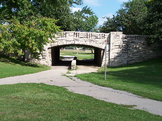 Tunnel to atheletic field at Montros